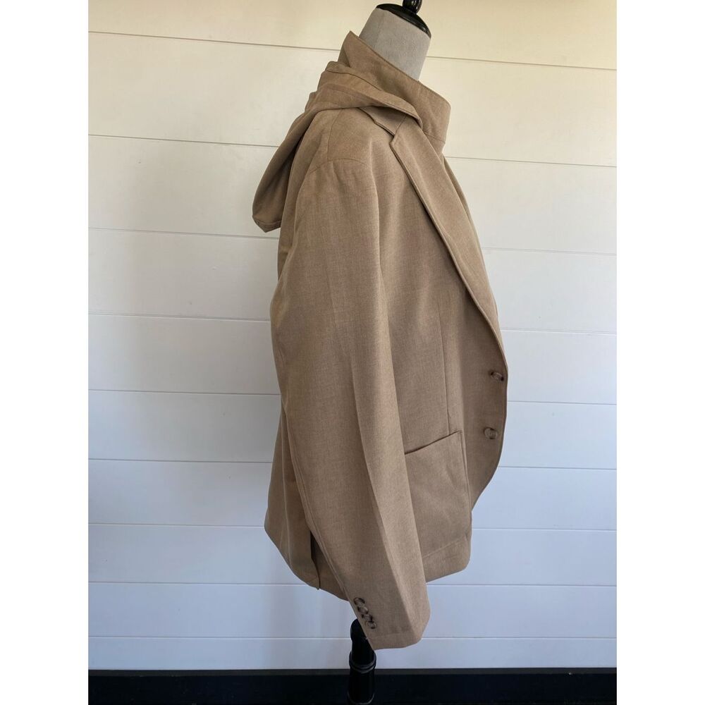 GIASONE Austin Hood Detachable Casual Blazer Jacket Camel Sport Coat Sz 44 R NEW - Picture 5 of 11